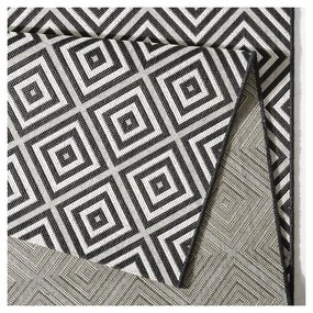 Čierno-biely vonkajší koberec NORTHRUGS Karo, 140 × 200 cm
