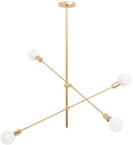 Toolight - Nastaviteľná stropná lampa dvojramenná 4xE27 60W APP479-4C, zlatá, OSW-00611