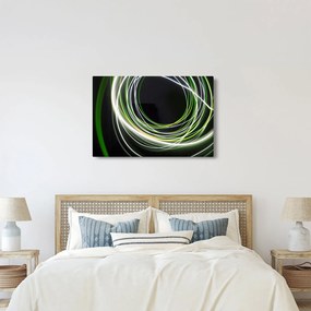 Obraz zelených čiar (90x60 cm)