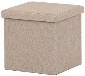 Autronic BONTEC Taburet s úložným priestorom, čierna, látka, TAB-461 BK2 Farba: Béžová