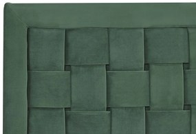 Manželská posteľ 140 cm LIMO (polyester) (tmavozelená) (s roštom). Vlastná spoľahlivá doprava až k Vám domov. 1022886