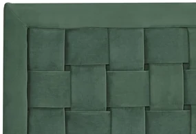 Manželská posteľ 140 cm LIMO (polyester) (tmavozelená) (s roštom). Vlastná spoľahlivá doprava až k Vám domov. 1022886