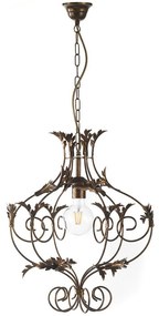 ONLI - Luster na reťazi CONTESSA 1xE27/22W/230V bronzová