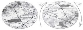 Kusový koberec Polygons šedý kruh 200cm