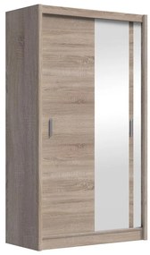 Šatní skriňa so zrkadlom SABRINA 120x215 cm dub sonoma