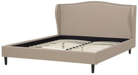 Čalúnená posteľ 160 x 200 cm béžová COLMAR Beliani