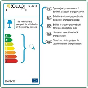 SOLLUX LIGHTING Nástenné svietidlo COPERTURA, 2xG9, 40W, biele