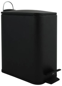 Matne čierny nášľapný oceľový odpadkový kôš 5 l Erik – Spirella