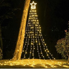 Dekoračné LED osvetlenie VIANOČNÁ HVIEZDA - 3 m - teplá biela