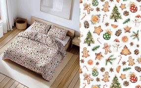 INTERMEDIC SK Detské vianočné obliečky Perníček | Postieľka 90×130/45×65 cm
