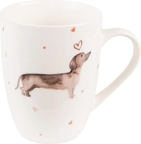 Porcelánový hrnček s jazvečíkom Dachshund Love - 12 * 8 * 10 cm / 300 ml