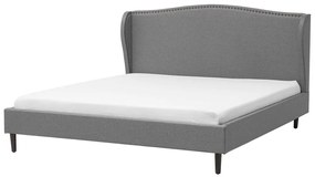 Čalúnená posteľ 180 x 200 cm sivá COLMAR Beliani