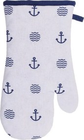 Kuchynská rukavica Modern Maritime v bielej farbe 32 cm