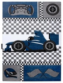 Detský kusový koberec Formule modrý 140x190cm
