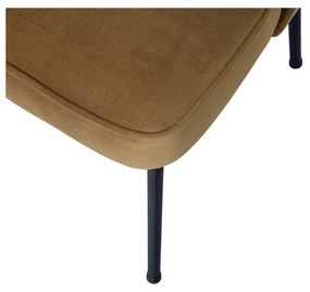 Zamatové jedálenské stoličky v súprave 2 ks v horčicovej farbe Vogue – WOOOD