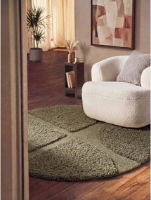 Kaki ručne tkaný okrúhly koberec ø 160 cm Lambeth Jasper – Ted Baker