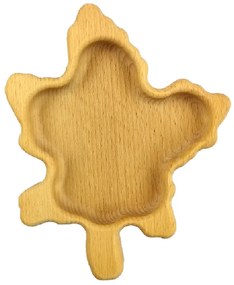 AMADEA Drevená miska v tvare javorového listu, masívne drevo, veľkosť 20x16 cm