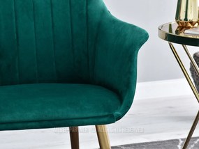 Kreslo Osmol F (zelená + zlatá). Akcia -15%. Vlastná spoľahlivá doprava až k Vám domov. 1110368