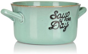 Kameninová miska na polievku Soup 500 ml zelená