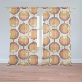 Sablio Záclony Karamelové kruhy: 2ks 150x250cm