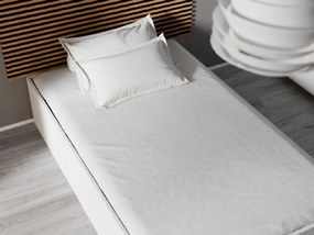 Posteľ BELLA 120x200 cm, biela Rošt: S lamelovým roštom, Matrac: Matrac Deluxe 10 cm