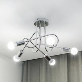 Prisadený luster OXFORD 5xE27/15W/230V lesklý chróm