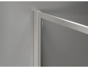 Mexen Kioto-XF, sprchová zástena s rámom 160 x 202 cm, 10mm šedé sklo, oceľový profil, 800-160-104-97-40-X