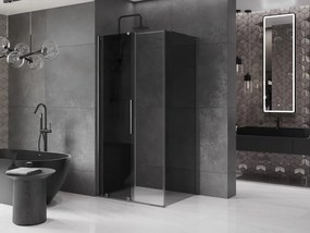 Mexen Velar, sprchový kút s posuvnými dverami 140 x 100 cm, 8mm šedé sklo, grafit brúsený, 871-140-100-41-66
