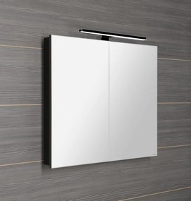 Sapho Sapho, GRETA galérka s LED osvetlením, 81x70x14cm, čierna mat, GR085-0035