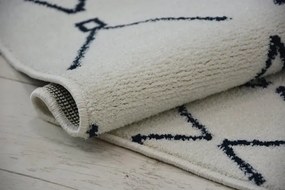 Koberec SENSE Micro 81249 Cik Cak ETNO biely/nebeský