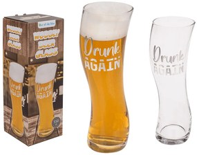 GiftyCity Pohár na pivo Drunk Again, 550 ml