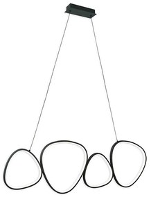 LED závesný luster na lane PETRA LED/48W/230V 4000K čierny