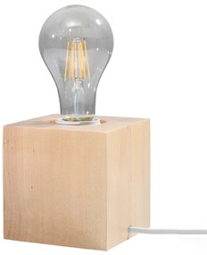 Stolná lampa Ariz, drevené telo svietidla