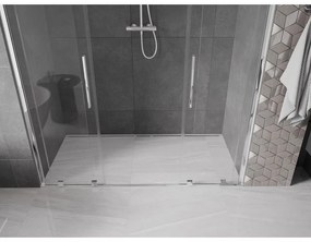 Mexen Velar Duo, posuvné dvere do otvoru 170x200 cm, 8mm číre sklo, chrómový profil, 871-170-000-02-01