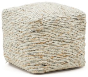 Béžový vlnený taburet Selise – Kave Home