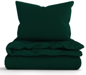 Predĺžené bavlnené obliečky Renforcé – Jasmine tmavozelená