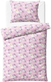 Bavlnené posteľné obliečky Dúhový svet s jednorožcami - 100% bavlna Renforcé - 70×90 cm + 140×200 cm