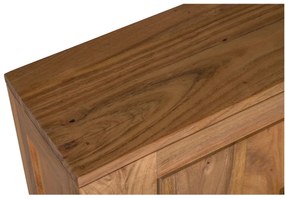 furniture-nabytek.cz - Masívna kúpeľňová nástenná skrinka Auckland z akácie, lakovaná, hnedá – 45×25×70 cm