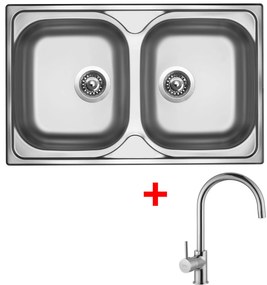 Set Sinks CLASSIC 800 DUO V matný + VITALIA