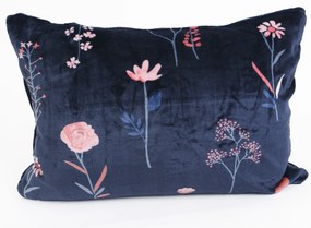 Obliečka na vankúš mikroplyš Exclusive 40 × 60 cm - Vlčie maky tmavo modré