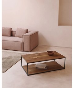 Konferenčný stolík v tmavoprírodnej farbe s doskou v dekore orechového dreva 60x110 cm Yoana – Kave Home