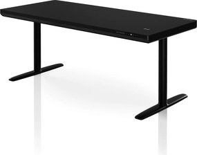 Elektrický písací stôl sit-stand so zásuvkou a bezdrôtovou nabíjačkou Qi čierny, 1600 mm: ELLIS