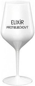 ELIXÍR PROTIBLBEČKOVÝ - biely nerozbitný pohár na víno 470 ml