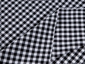 Biante Bavlnený behúň na stôl Olivia OL-015 Čierno-biela kocka malá 45x160 cm