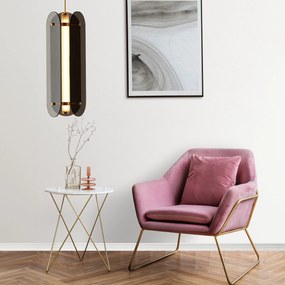 Toolight Toolight, LED stropné svietidlo 25W, APP1676-CP, čierna-zlatá, OSW-06407