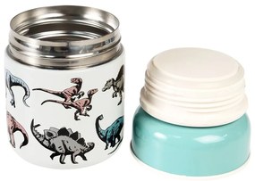 Modrá/krémová termoska na jedlo/detská 280 ml Prehistoric Land – Rex London