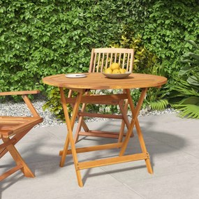 Skladací záhradný stôl Ø90x75 cm masívne akáciové drevo 319670