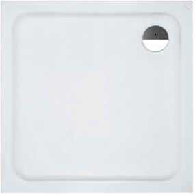 LAUFEN Solutions štvorcová sprchová vanička zo sanitárneho akrylátu, odtok v rohu, 800 x 800 x 45 mm, biela, H2115010000001