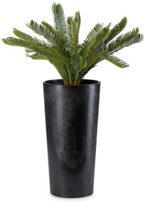 PLASTOVÝ KVETINÁČ URBANIKA 57X30 CM IMITÁCIA BETÓNU ČIERNA