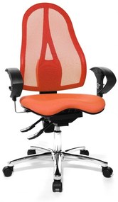 Topstar Topstar - kancelárska stolička Sitness 15 - oranžová, plast + textil + kov